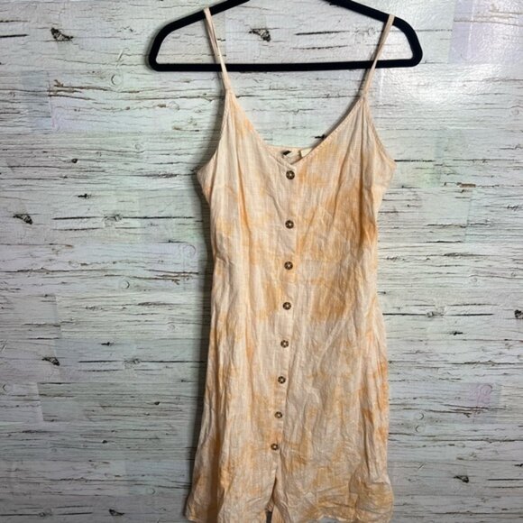 Roxy Cream Midi Sundress with Spaghetti Straps - Picture 1 of 7